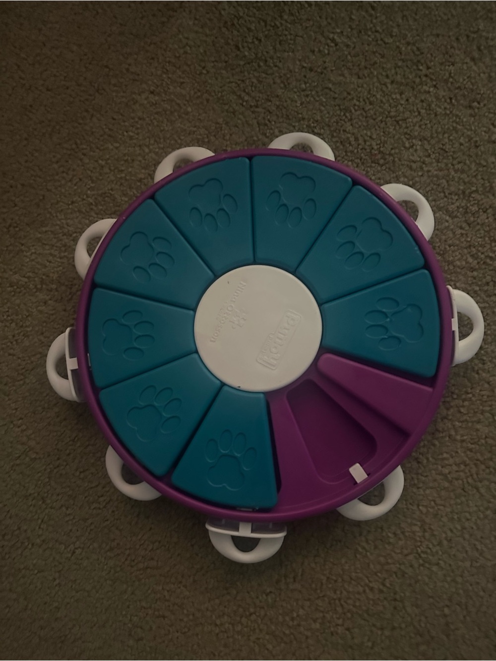 Interactive Purple & Teal Pet Puzzle Toy
